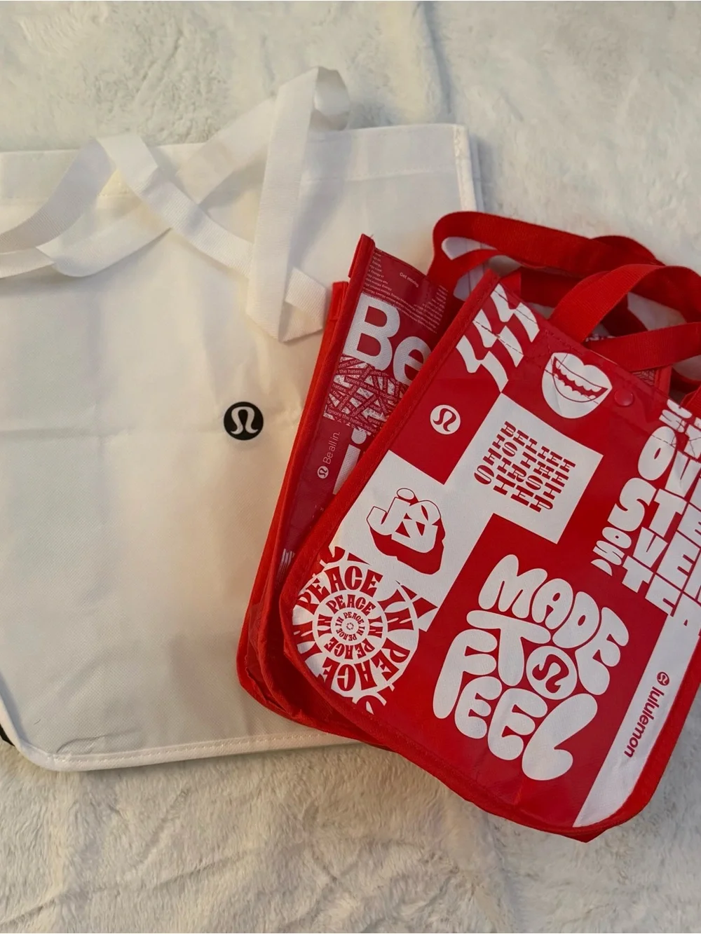 lululemon athletica reusable bags *3